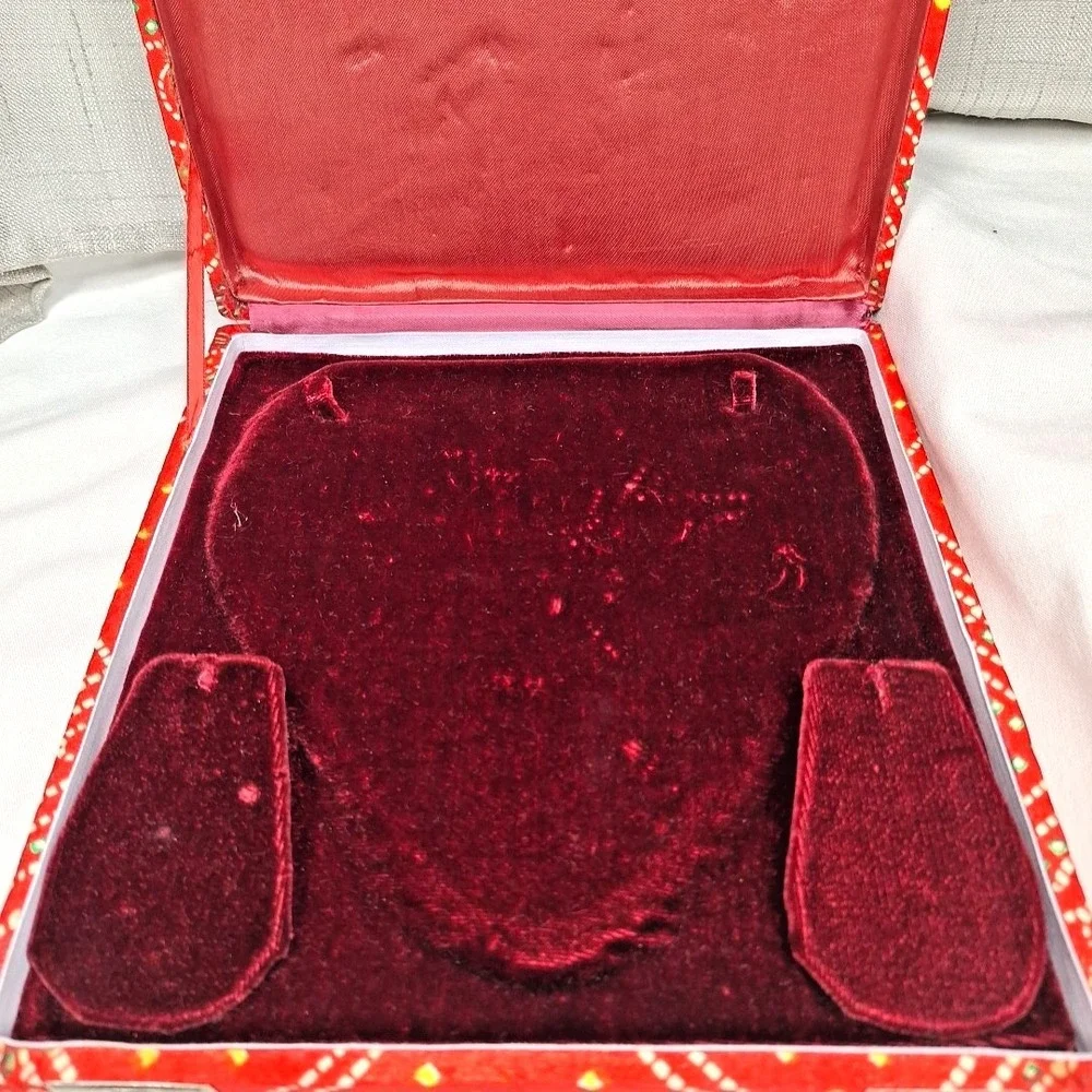 2‎ Vintage Velvet Lined Jewelry Set Suite Boxes Necklace Earrings Bracelet India
